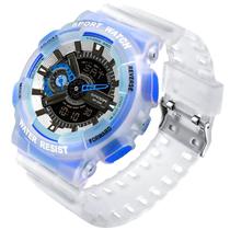 Relógio de Pulso Masculino Sanda Design Fluorescente Relógio Esportivo A Prova Dagua Display Duplo Relógio de Pulso Masculino Sanda Design Fluorescente Relógio Esportivo A Prova Dagua Display Duplo