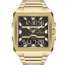 Relógio de Pulso Masculino Technos Anadigi Performance TS Prova Dágua Aço Inóx Dourado BJ3758AB/1P