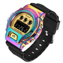 Relógio de pulso militar criativo feminino, impermeável digital