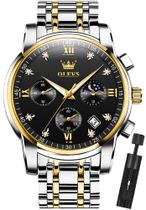 Relógio de pulso OLEVS Chronograph Quartz em Aço Inoxidável para Homens Relógio de pulso OLEVS Chronograph Quartz em Aço Inoxidável para Homens