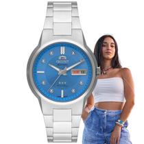 Relógio de Pulso Orient Feminino Automático 3 Estrelas Aço Inóx Analógico Casual Prata F49SS024L A1SX