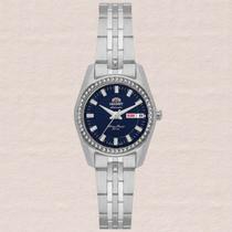 Relógio de Pulso Orient Feminino Automático Mecanico Pequeno Redondo Casual Prata NH6SS006 D1SX