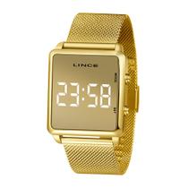 Relógio de Pulso Original Lince Digital Dourado Aço Feminino MDG4619L