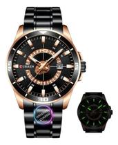 Relógio de Pulso Original Luxo Aço Curren Quartzo Masculino Esportivo Social Relógio de Pulso Original Luxo Aço Curren Quartzo Masculino Esportivo Social