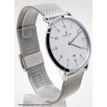 Relógio de Pulso OSLO OMBSSS9U0001 Slim Safira Prata