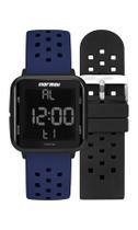 Relógio de Pulso Preto e Azul Masculino Unissex Mormaii Digital Prova d'Água Silicone Wave MO6600AN/T8A