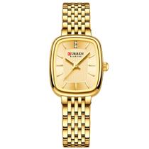 Relógio de Pulso Quartzo Feminino Design Elegante Strass Pulseira em Aço Inoxidavel