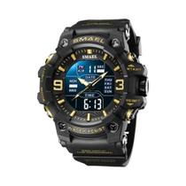Relógio De Pulso SMAEL 8049 Com Luz LED À Prova d'Água, Duplo Display De Hora, Alarme E Data