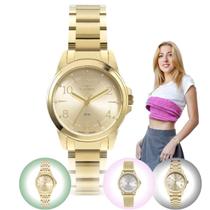 Relógio de Pulso Technos Boutique Feminino Prova Dágua 50 Metros Analógico Dourado 2035M