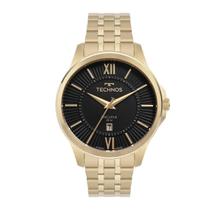 Relógio de Pulso Technos Classic Executive Masculino Analógico Aço Inóx Prova D Àgua 50M Numeros Romanos Dourado 2117LFB/1P