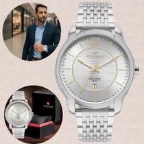 Relógio de Pulso Technos Executive Masculino Prova Dágua 50 Metros Aço Inox Redondo Grande Analógico Casual Prata 2117LEK/1K Relógio de Pulso Technos Executive Masculino Prova Dágua 50 Metros Aço Inox Redondo Grande Analógico Casual Prata 2117LEK/1K