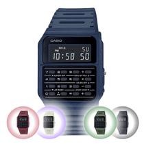 Relógio de Pulso Unissex Casio Retro Calculadora Digital Vintage Masculino Feminino Azul Vermelho Branco Preto e Verde CA-53WF