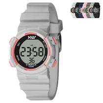 Relógio de Pulso X-Watch Esportivo Moda Infantil Criança Digital Prova D Água Pulseira Silicone Pret