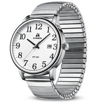 Relógio de quartzo analógico de aço inoxidável LN LENQIN 38 mm para homens
