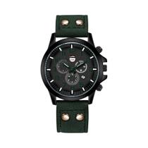 Relógio De Quartzo Com Pulseira De Couro Casual Masculino Calendário Militar Relógio De Pulso Da