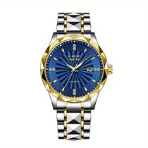 Relógio de Quartzo de Luxo LIGE para Homens & Mulheres - Pulseira de Aço Inoxidável