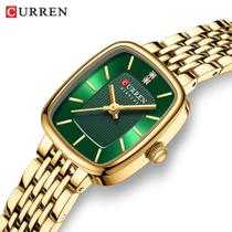 Relógio De Quartzo Dourado E Prateado Com Diamantes Para Mulheres, Relógio De Pulso Simples E