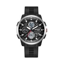 Relógio De Quartzo Esportivo À Prova D'água Masculino Com Display Duplo Luminoso Pulseira TPU