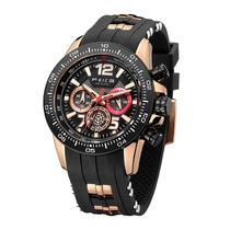 Relógio de quartzo esportivo FEICE para homens com cronógrafo luminoso