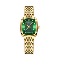 Relógio De Quartzo Feminino À Prova d'Água Com Pulseira De Aço Inoxidável Dourado CURREN 9093,