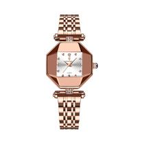 Relógio De Quartzo Feminino À Prova d'Água Em Aço Inoxidável Dourado Rosa, Moda Simples, Marca De Relógio De Quartzo Feminino À Prova d'Água Em Aço Inoxidável Dourado Rosa, Moda Simples, Marca De