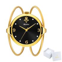 Relógio de Quartzo Feminino Compacto e Versátil, Pulseira Estilo Corda -