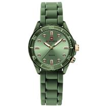 Relógio de quartzo feminino design casual pulseira de silicone 5atm à prova dagua