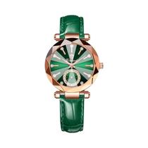 Relógio De Quartzo Feminino Elegante À Prova d'Água Com Diamante Luminoso Design Coração Do Oceano