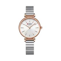 Relógio De Quartzo Feminino Elegante E Impermeável CURREN 9081 Com Pulseira De Aço Inoxidável,