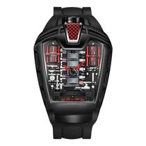 Relógio de quartzo genérico de silicone masculino esportivo 45 mm à prova d'água Relógio de quartzo genérico de silicone masculino esportivo 45 mm à prova d'água