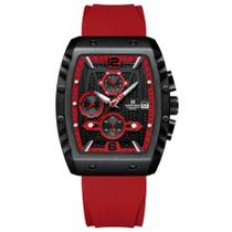 Relógio de Quartzo Impermeável de Luxo Masculino Relógio Tonneau Esportivo Casual