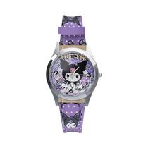 Relógio De Quartzo Infantil Sanrio Para Meninas Kuromi Hello Kitty Com Pulseira De Silicone Presente
