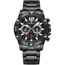 Relógio de quartzo luminoso impermeável masculino, marca binbond
