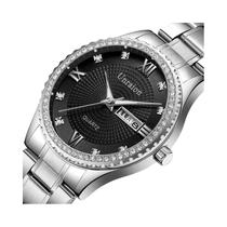 Relógio De Quartzo Masculino À Prova d'Água Com Luz Noturna E Calendário, Luxuoso Com Números