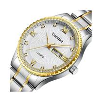 Relógio De Quartzo Masculino À Prova d'Água Com Luz Noturna E Calendário, Luxuoso Com Números