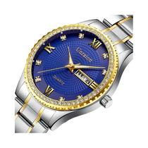 Relógio De Quartzo Masculino À Prova d'Água Com Luz Noturna E Calendário, Luxuoso Com Números Relógio De Quartzo Masculino À Prova d'Água Com Luz Noturna E Calendário, Luxuoso Com Números