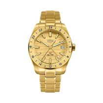 Relógio De Quartzo Masculino À Prova d'Água Luminoso GMT Em Aço Inoxidável HEROFORCE Luxuoso Com