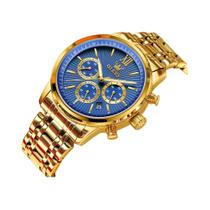 Relógio De Quartzo Masculino Automático Com Data Em Aço Inoxidável Dourado OLEVS Oficial Exclusivo Relógio De Quartzo Masculino Automático Com Data Em Aço Inoxidável Dourado OLEVS Oficial Exclusivo