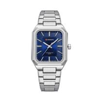 Relógio De Quartzo Masculino CURREN Minimalista Retangular Com Ponteiros Luminosos E Pulseira De Aço
