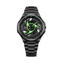 Relógio De Quartzo Masculino Preto Com Bezel Rotativo Estiloso, Ideia De Presente Premium