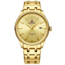 Relógio de Quartzo Masculino Pulseira de Aço inoxidável Resistente à água