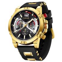 Relógio de quartzo masculono luminoso design robusto esportivo impermeável À Prova D'Água 3atm