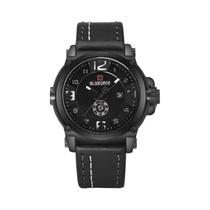 Relógio De Quartzo Militar Esportivo De Luxo Masculino Naviforce Pulseira De Couro Relógio De Pulso