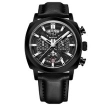 Relógio de Quartzo Mostrador Luminoso Benyar Masculino Design Tonneau Impermeavel Relógio de Quartzo Mostrador Luminoso Benyar Masculino Design Tonneau Impermeavel