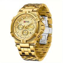 Relógio de Quartzo Resistente à Água 3ATM, Mostrador Redondo Relógio de Quartzo Resistente à Água 3ATM, Mostrador Redondo