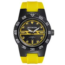 Relógio de silicone casual Miykon B2G24 para homens amarelo