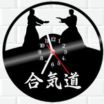 Relógio De Vinil Disco Lp Parede Aikido Arte Marcial Luta