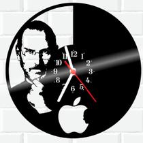 Relógio De Vinil Disco Lp Parede Apple Steve Jobs - 3D Fantasy