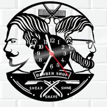 Relógio De Vinil Disco Lp Parede Barber Shop Barbearia