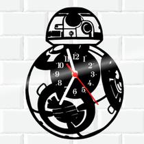 Relógio De Vinil Disco Lp Parede BB8 Star Wars